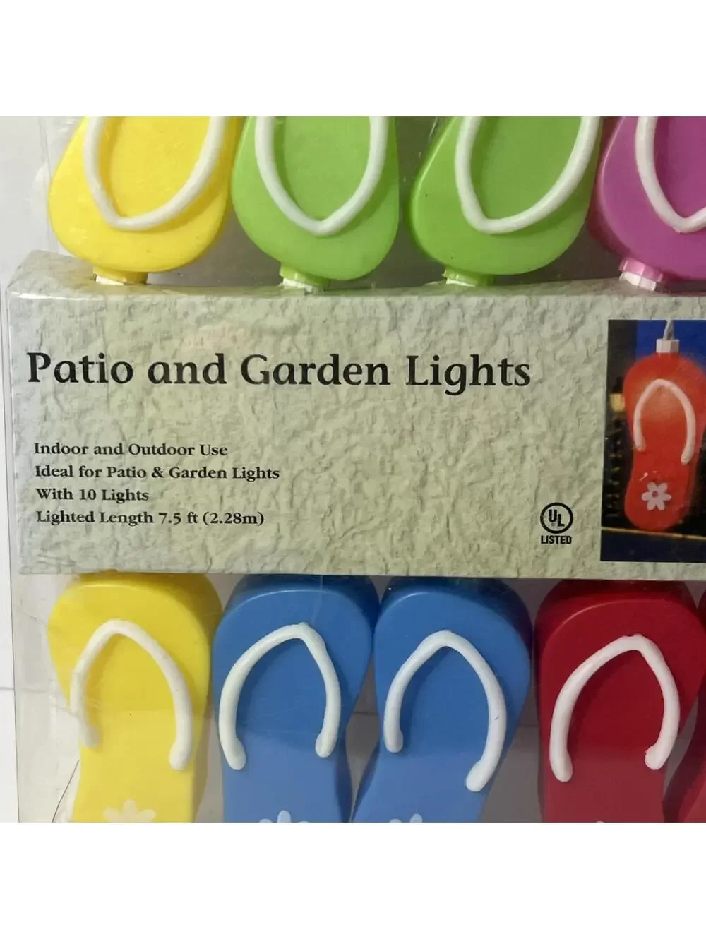 Patio and Garden Lights - Flip Flop Design, Multicolor